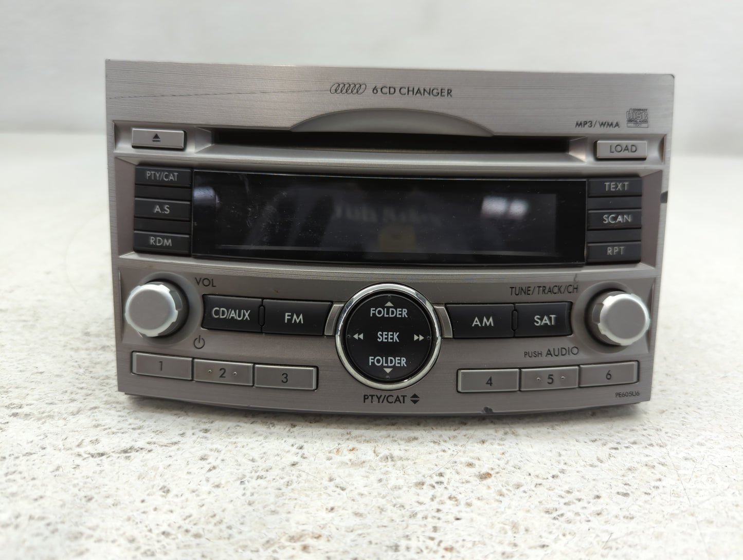 2010-2011 Subaru Legacy Radio AM FM Cd Player Receiver Replacement P/N:86201AJ60A Fits Fits 2010 2011 OEM Used Auto Parts - 