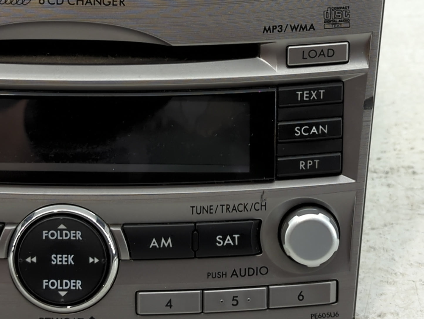 2010-2011 Subaru Legacy Radio AM FM Cd Player Receiver Replacement P/N:86201AJ60A Fits Fits 2010 2011 OEM Used Auto Parts - 