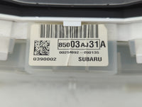 2011 Subaru Legacy Instrument Cluster Speedometer Gauges P/N:85003AJ31A Fits OEM Used Auto Parts - Oemusedautoparts1.com