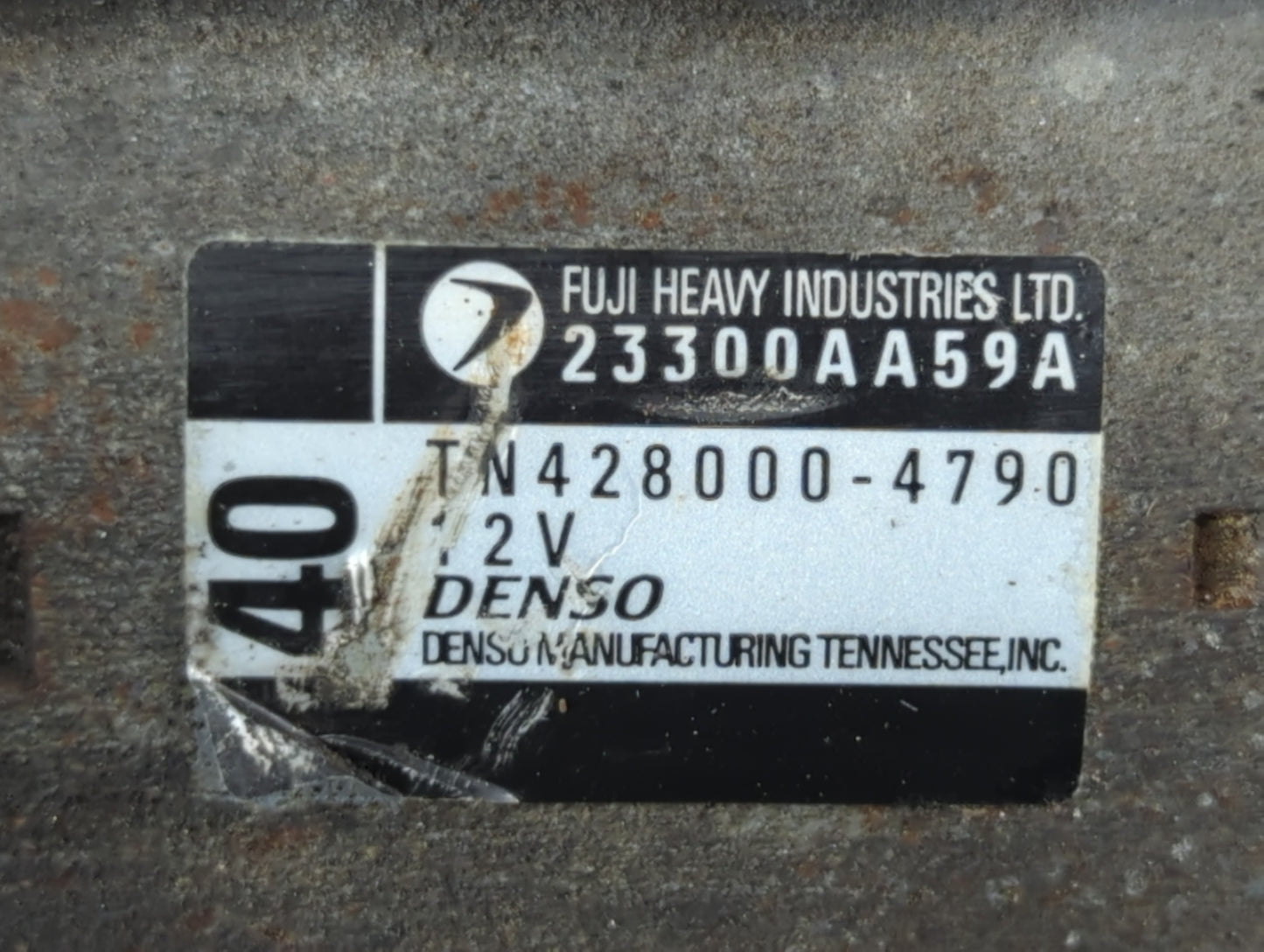 2008-2015 Subaru Legacy Car Starter Motor Solenoid OEM P/N:23300AA59A TN428000-4790 Fits OEM Used Auto Parts - Oemusedautopa