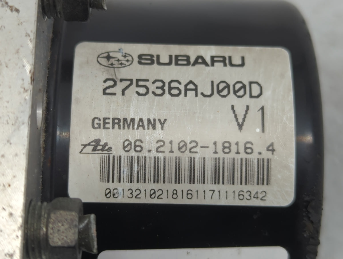 2011-2012 Subaru Legacy Anti-Lock Brake ABS Pump Module Actuator OEM P/N:27536AJ00D Fits Fits 2011 2012 OEM Used Auto Parts 