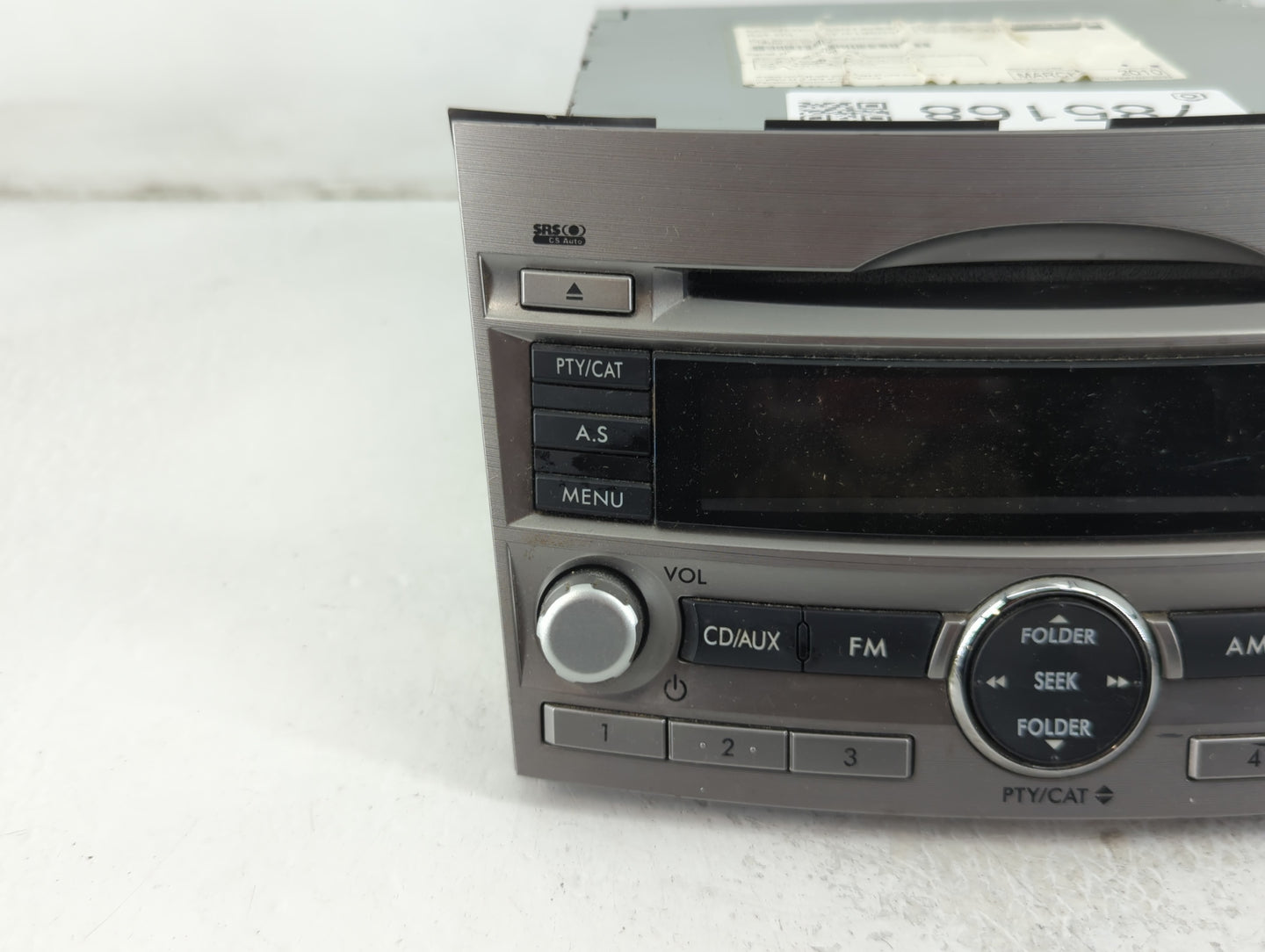 2010-2012 Subaru Legacy Radio AM FM Cd Player Receiver Replacement P/N:86201AJ64A Fits Fits 2010 2011 2012 OEM Used Auto Par