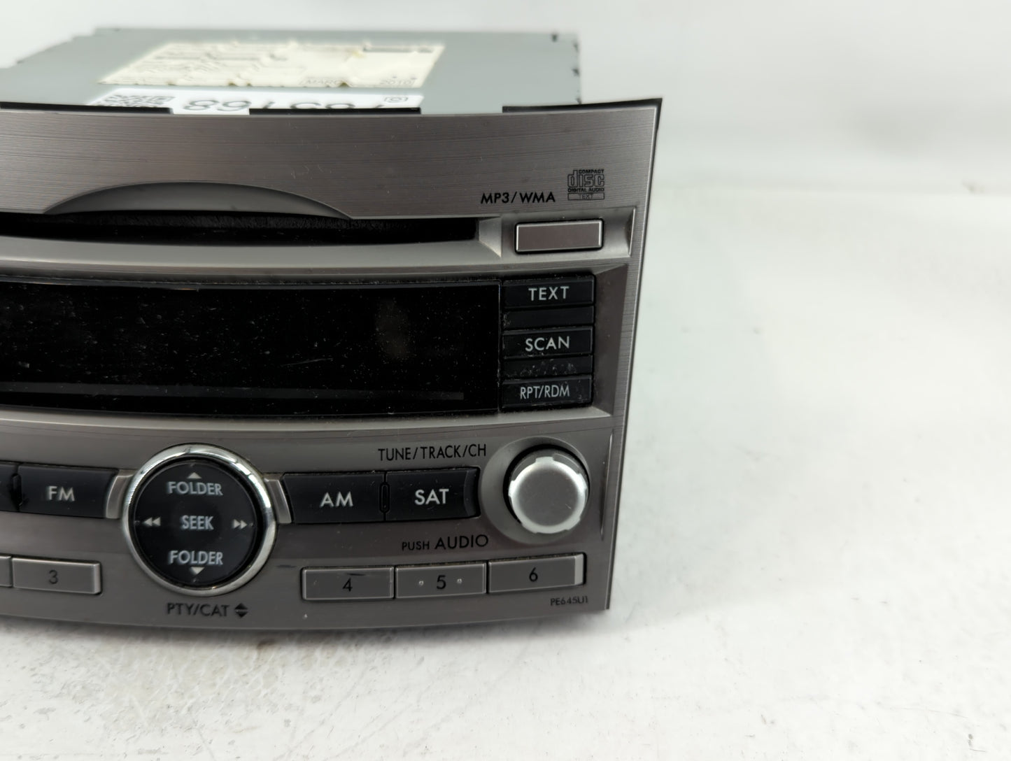 2010-2012 Subaru Legacy Radio AM FM Cd Player Receiver Replacement P/N:86201AJ64A Fits Fits 2010 2011 2012 OEM Used Auto Par