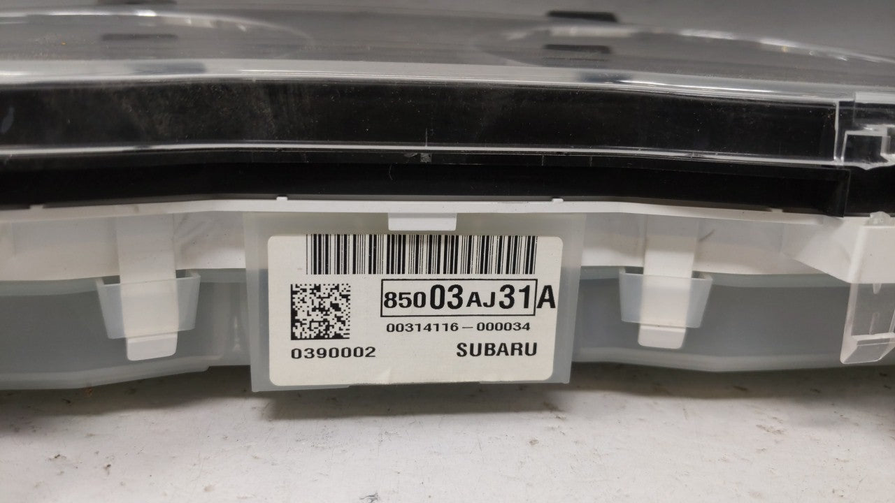 2011 Subaru Legacy Instrument Cluster Speedometer Gauges P/N:85003AJ31A Fits OEM Used Auto Parts - Oemusedautoparts1.com