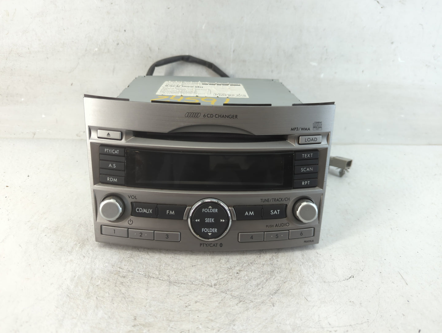 2010-2012 Subaru Legacy Radio AM FM Cd Player Receiver Replacement P/N:86201AJ60 Fits Fits 2010 2011 2012 OEM Used Auto Part