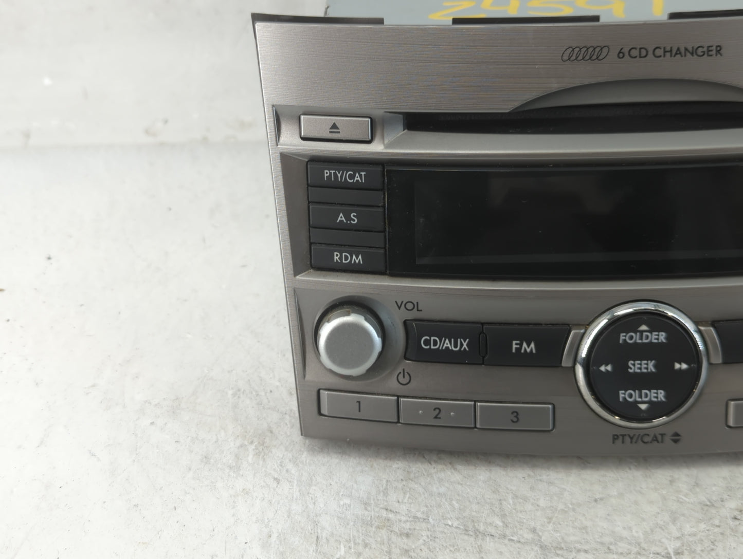 2010-2012 Subaru Legacy Radio AM FM Cd Player Receiver Replacement P/N:86201AJ60 Fits Fits 2010 2011 2012 OEM Used Auto Part