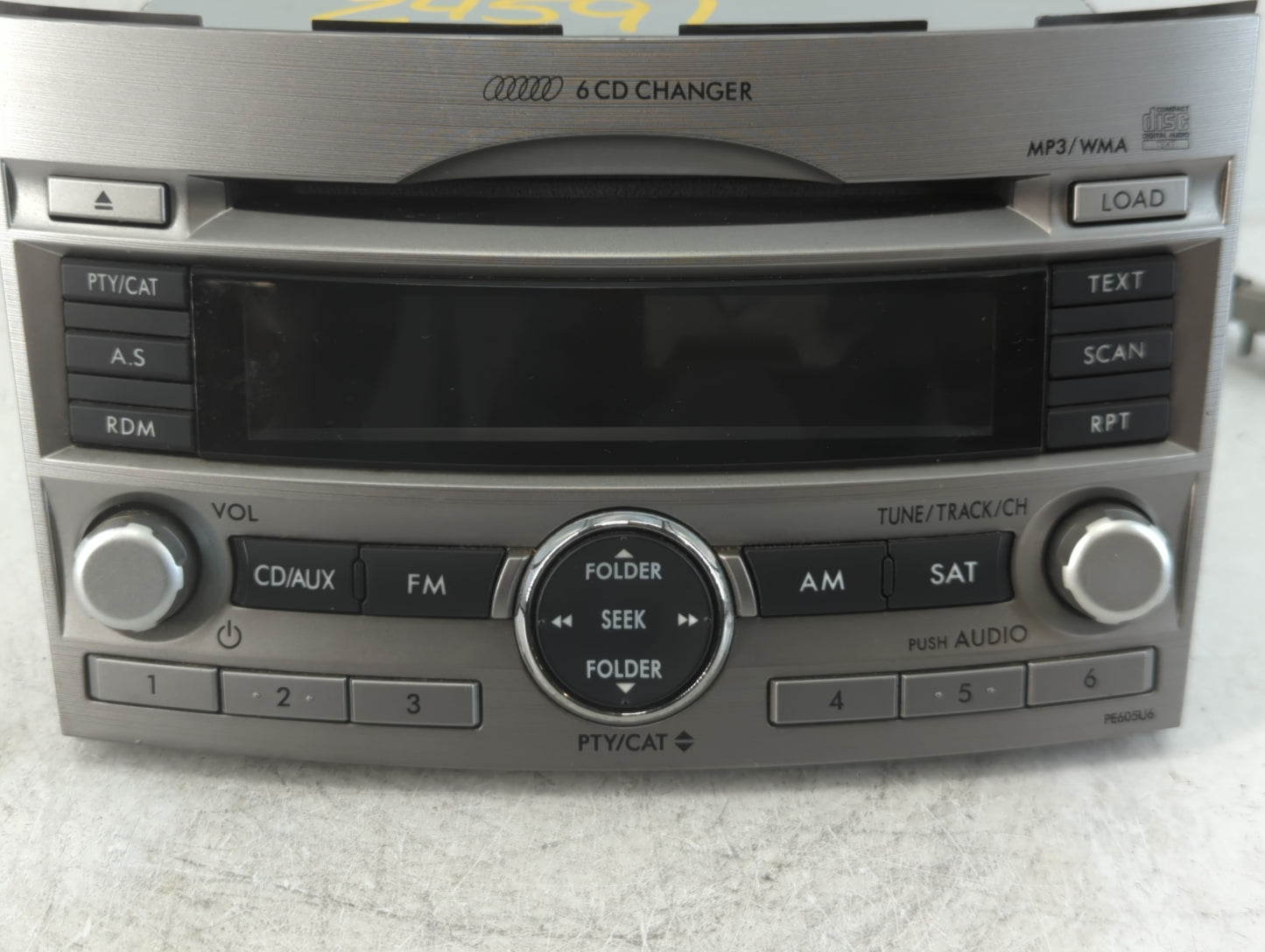 2010-2012 Subaru Legacy Radio AM FM Cd Player Receiver Replacement P/N:86201AJ60 Fits Fits 2010 2011 2012 OEM Used Auto Part