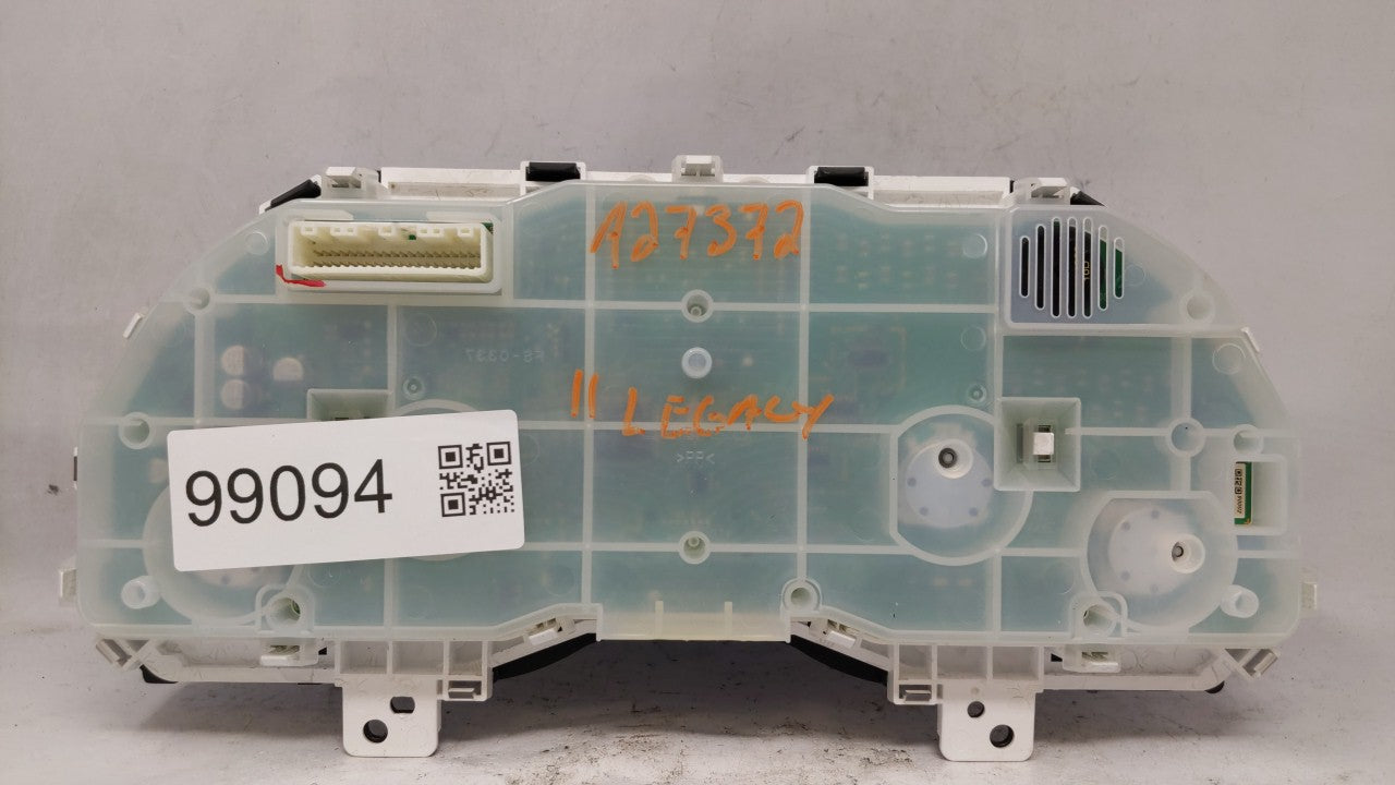 2011 Subaru Legacy Instrument Cluster Speedometer Gauges P/N:85003AJ31A Fits OEM Used Auto Parts - Oemusedautoparts1.com