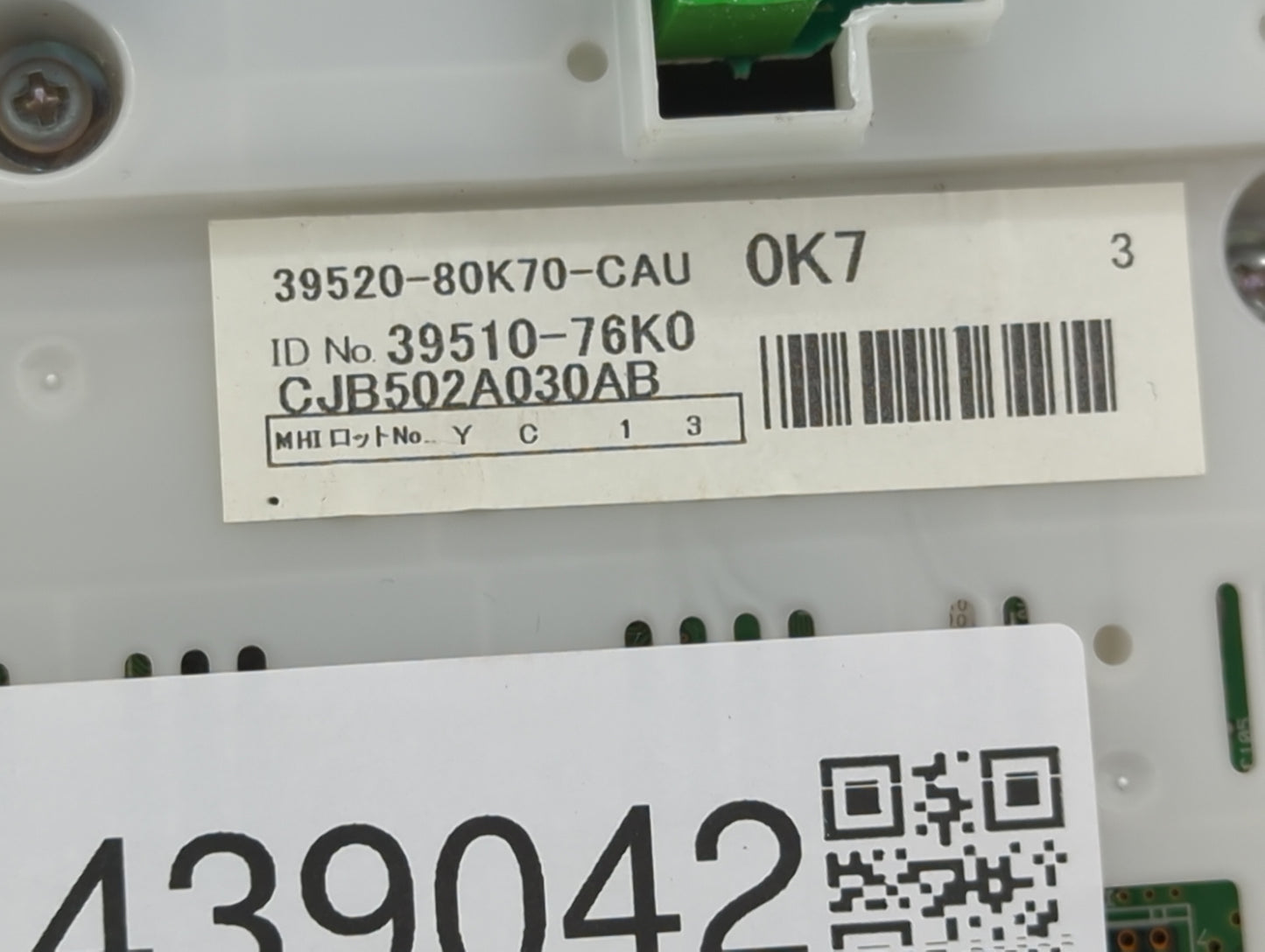 2011 Suzuki Vitara Climate Control Module Temperature AC/Heater Replacement P/N:39520-80K70-CAU Fits Fits 2010 OEM Used Auto