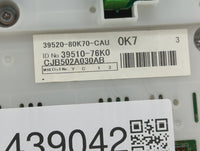 2011 Suzuki Vitara Climate Control Module Temperature AC/Heater Replacement P/N:39520-80K70-CAU Fits Fits 2010 OEM Used Auto