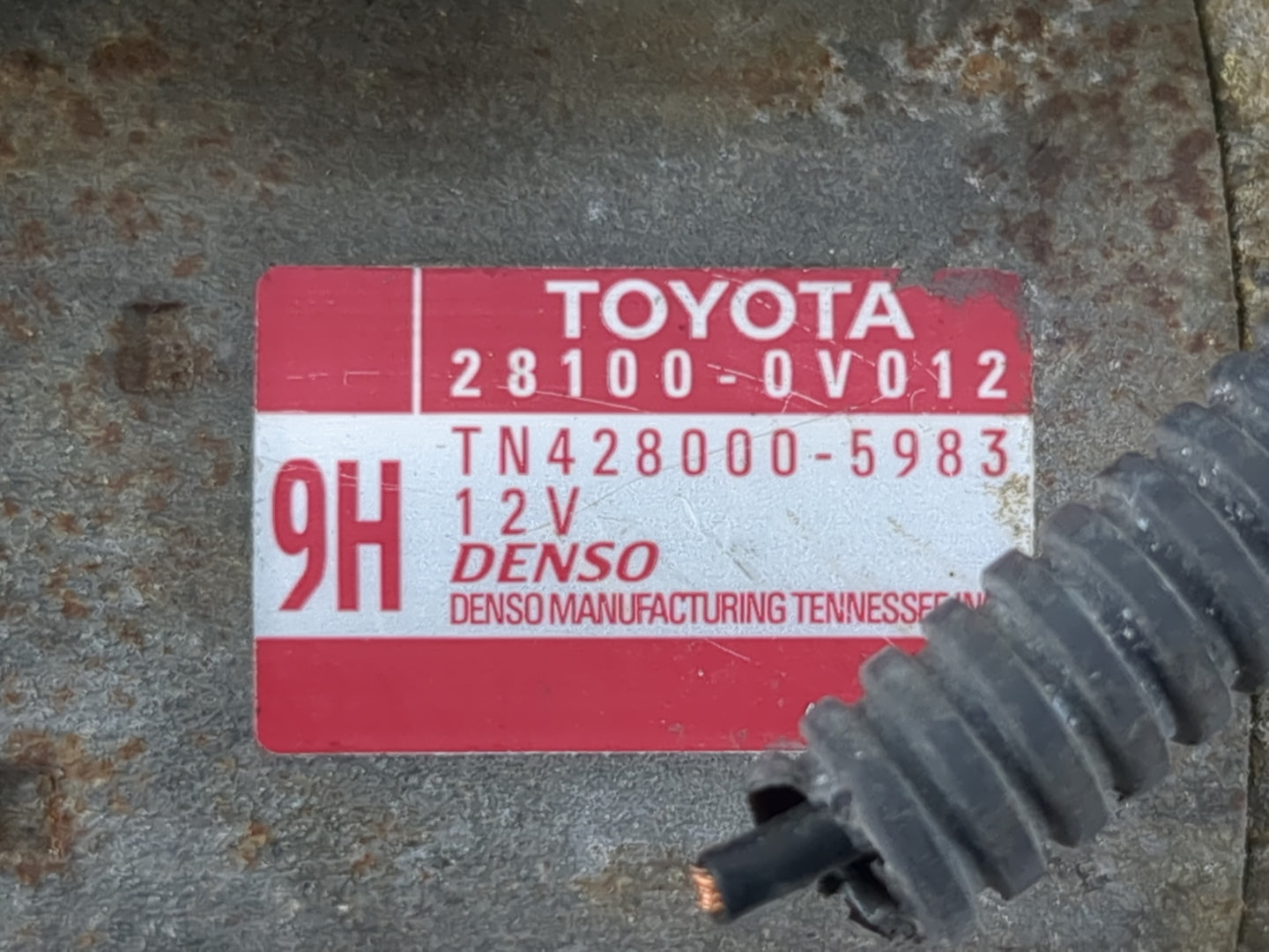 2010-2011 Toyota Camry Car Starter Motor Solenoid OEM P/N:TN428000-5983 28100-0V012 Fits OEM Used Auto Parts - Oemusedautopa