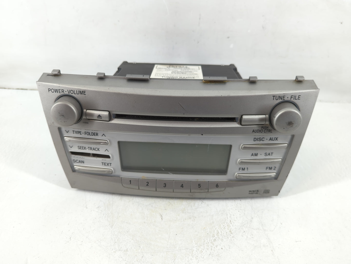 2010-2011 Toyota Camry Radio AM FM Cd Player Receiver Replacement P/N:86120-06480 Fits OEM Used Auto Parts - Oemusedautopart