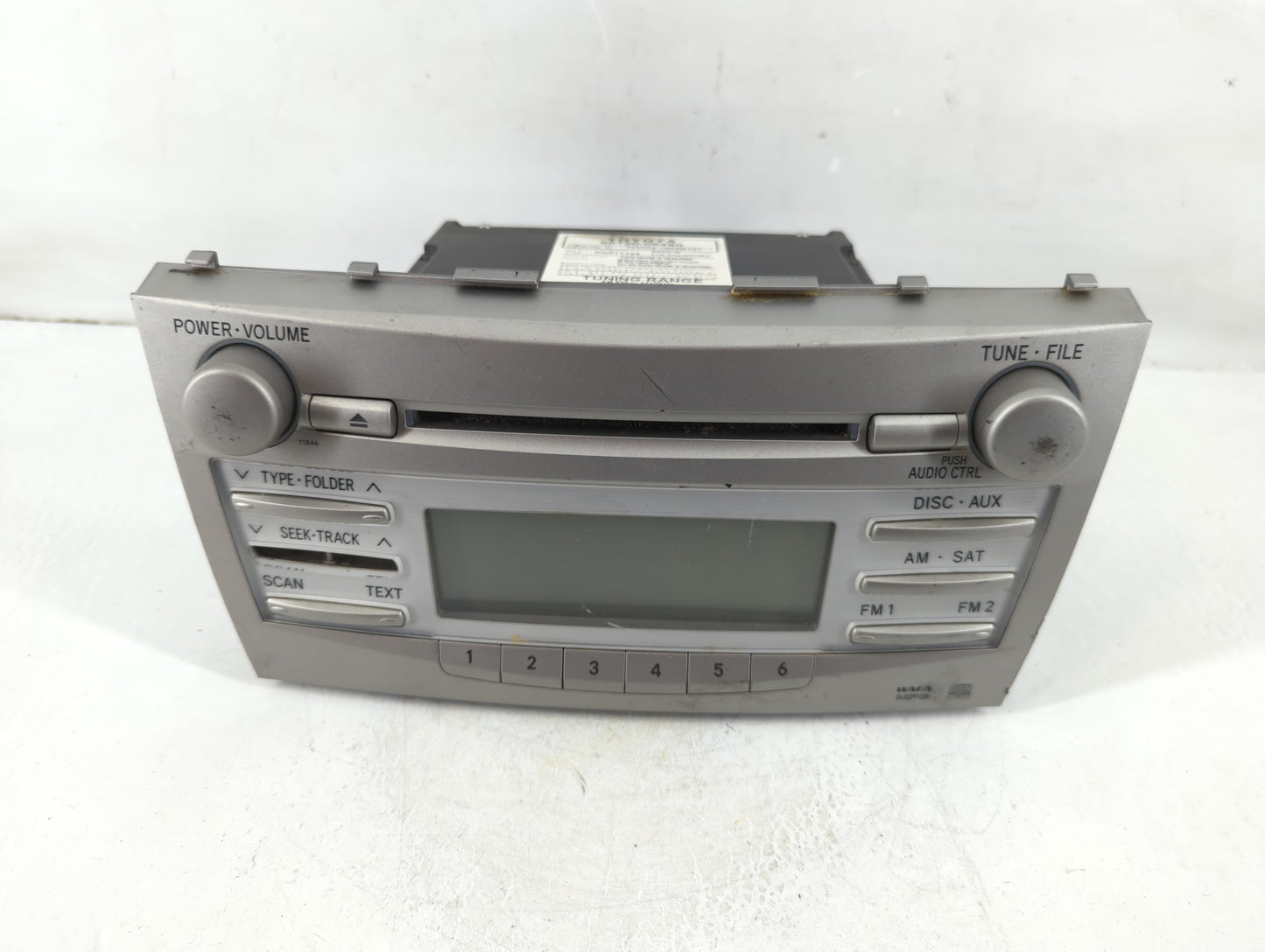 2010-2011 Toyota Camry Radio AM FM Cd Player Receiver Replacement P/N:86120-06480 Fits OEM Used Auto Parts - Oemusedautopart
