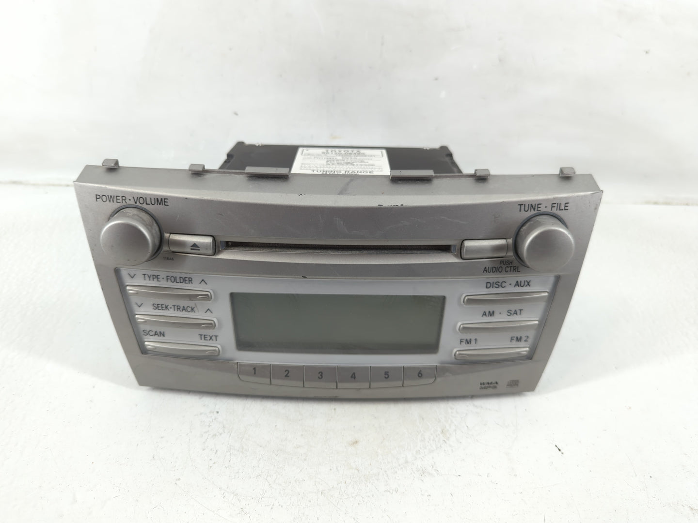 2011 Toyota Camry Radio AM FM Cd Player Receiver Replacement P/N:86120-06480 Fits OEM Used Auto Parts - Oemusedautoparts1.co