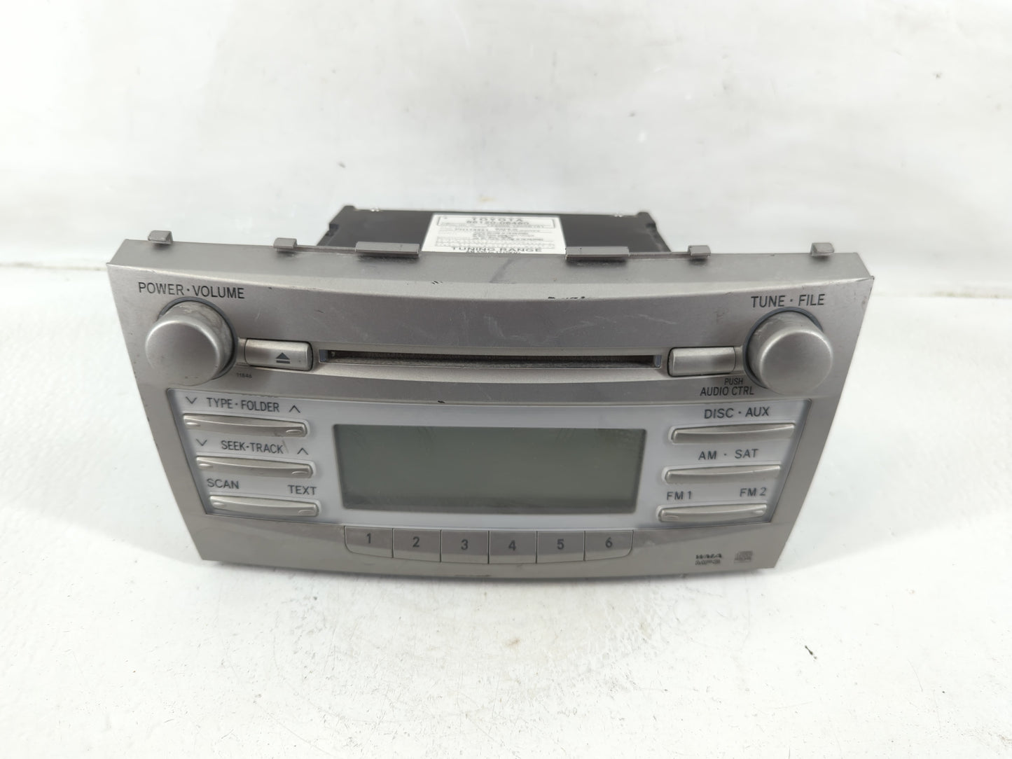 2011 Toyota Camry Radio AM FM Cd Player Receiver Replacement P/N:86120-06480 Fits OEM Used Auto Parts - Oemusedautoparts1.co