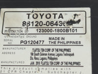 2010-2011 Toyota Camry Radio AM FM Cd Player Receiver Replacement P/N:86120-06480 Fits Fits 2010 2011 OEM Used Auto Parts - 