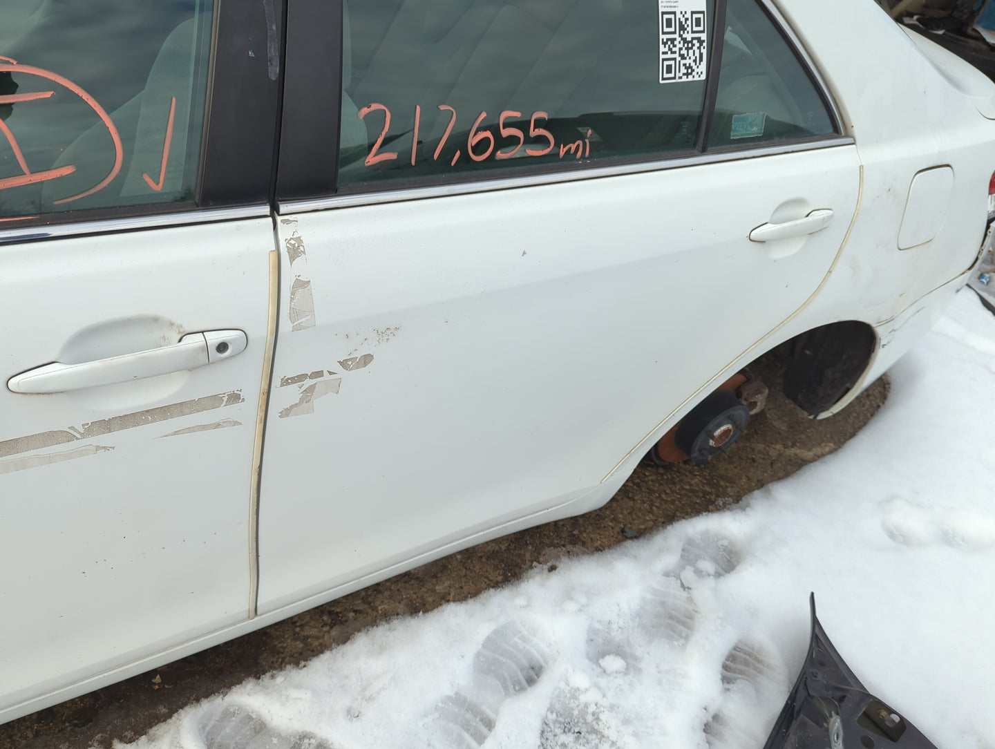 2007-2011 Toyota Camry Driver Rear Door Oem 1265737 - Oemusedautoparts1.com