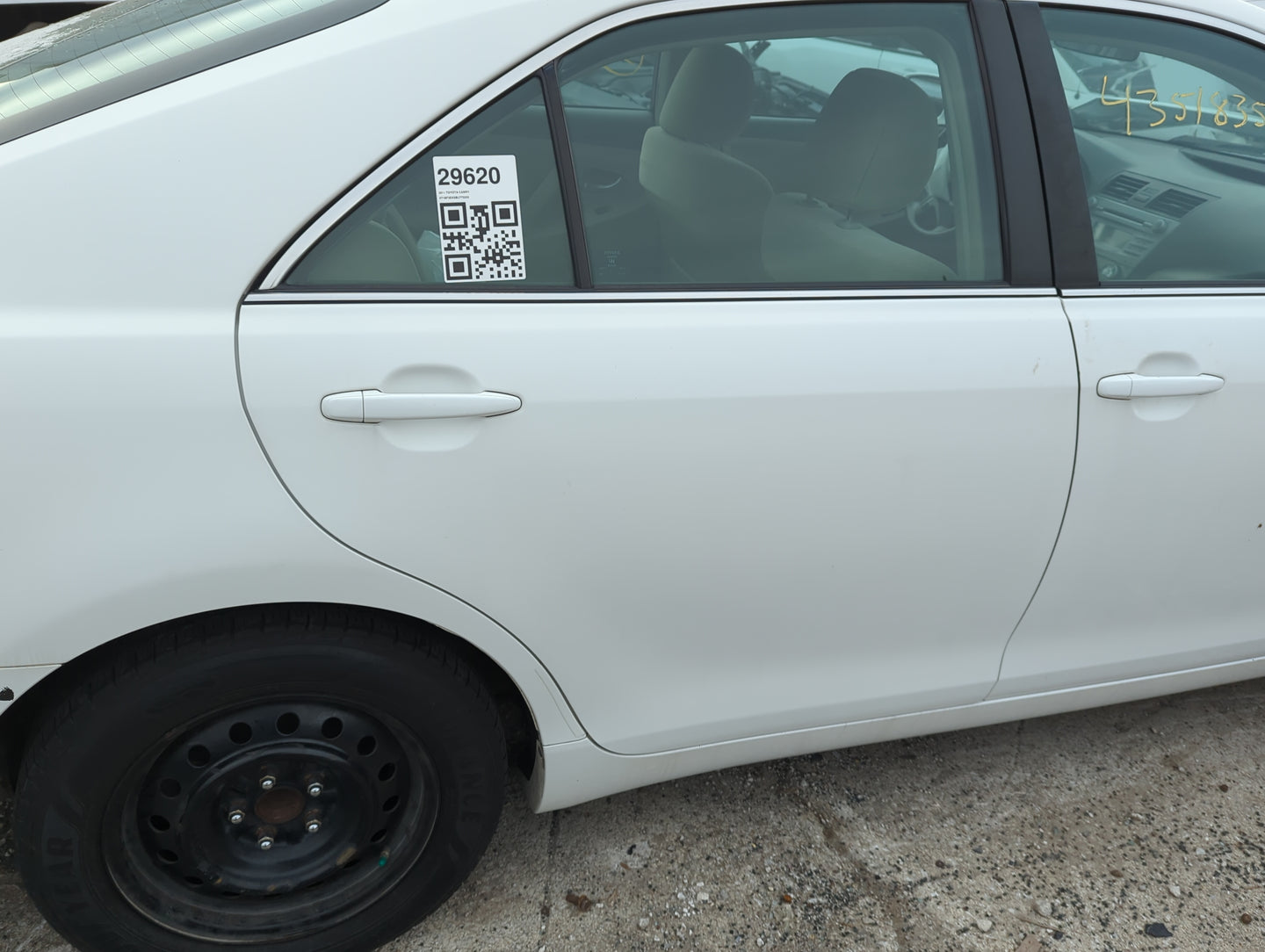 2007-2011 Toyota Camry Passenger Rear Door Oem - Oemusedautoparts1.com