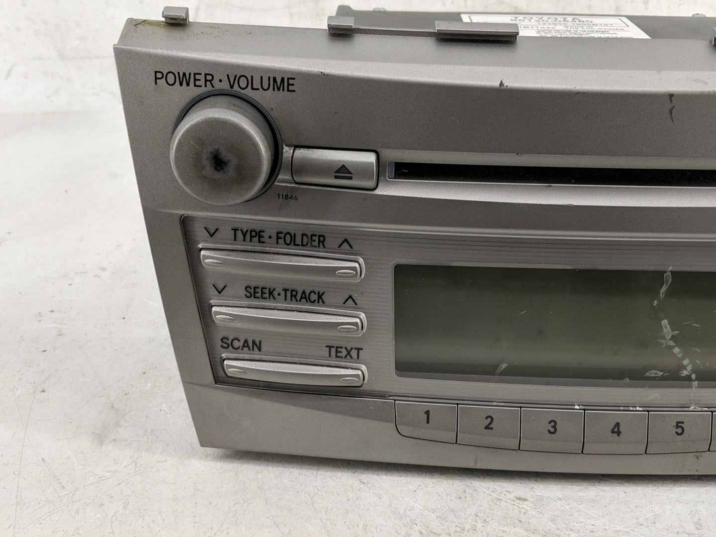 2010-2011 Toyota Camry Radio AM FM Cd Player Receiver Replacement P/N:123000-1800B101 86120-06480 Fits Fits 2010 2011 OEM Us