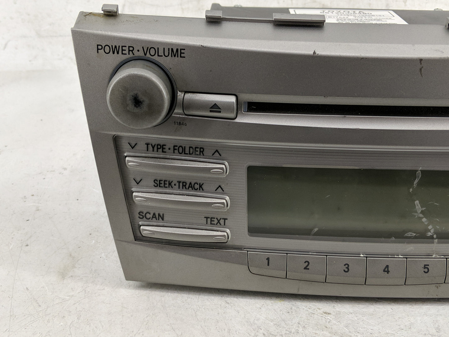 2010-2011 Toyota Camry Radio AM FM Cd Player Receiver Replacement P/N:123000-1800B101 86120-06480 Fits Fits 2010 2011 OEM Us