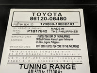 2010-2011 Toyota Camry Radio AM FM Cd Player Receiver Replacement P/N:123000-1800B101 86120-06480 Fits Fits 2010 2011 OEM Us