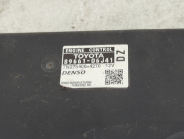2010-2011 Toyota Camry PCM Engine Control Computer ECU ECM PCU OEM P/N:TN275400-4270 89661-06J41 Fits Fits 2010 2011 OEM Used Auto Parts