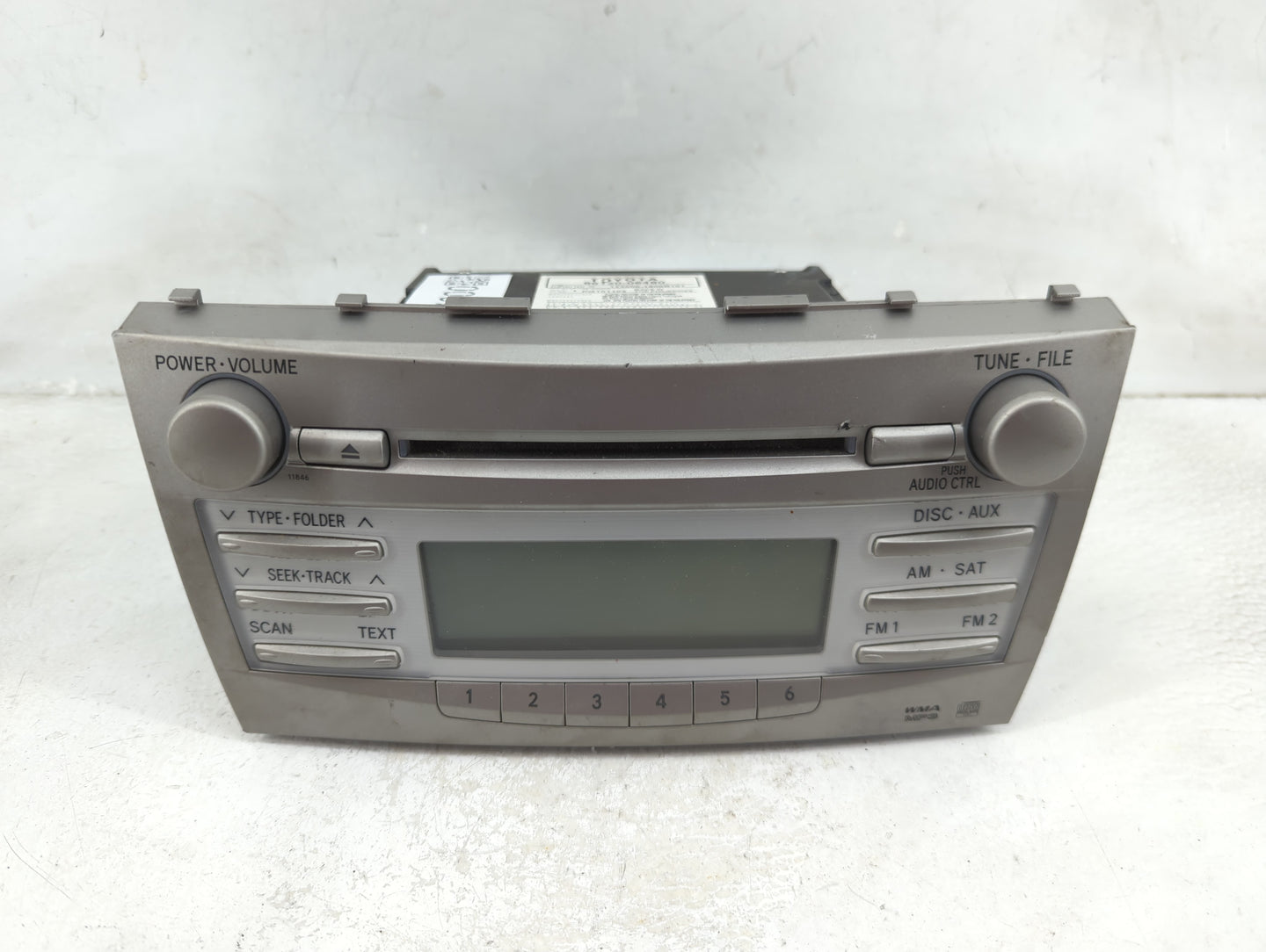 2010-2011 Toyota Camry Radio AM FM Cd Player Receiver Replacement P/N:86120-06480 123000-1800B101 Fits Fits 2010 2011 OEM Us