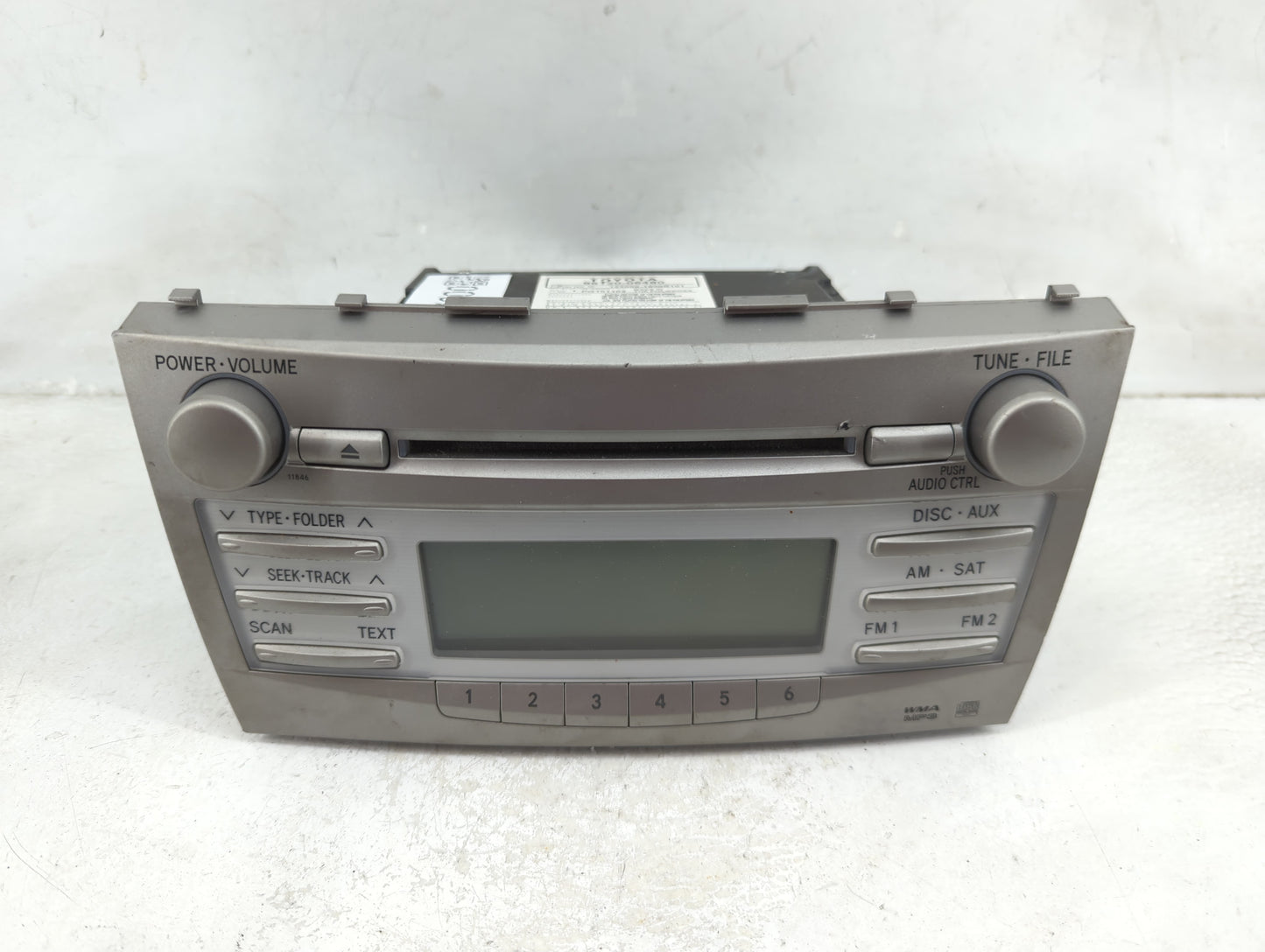 2010-2011 Toyota Camry Radio AM FM Cd Player Receiver Replacement P/N:86120-06480 123000-1800B101 Fits Fits 2010 2011 OEM Us