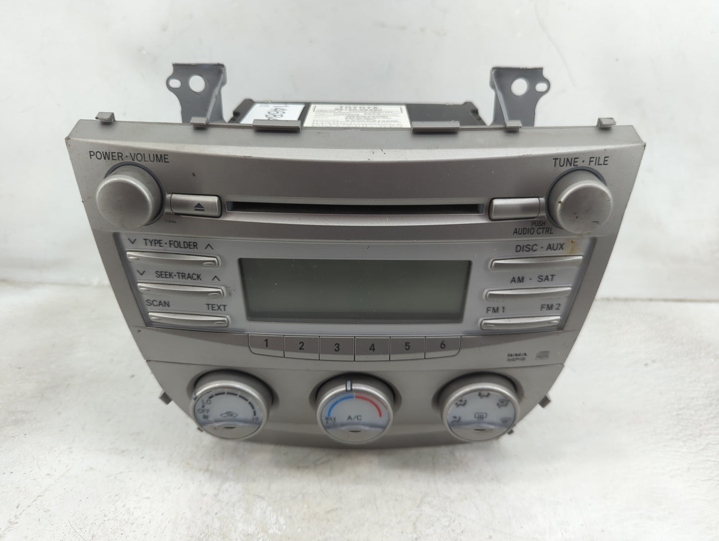 2010-2011 Toyota Camry Radio AM FM Cd Player Receiver Replacement P/N:86120-06480 123000-1800C101 Fits Fits 2010 2011 OEM Us