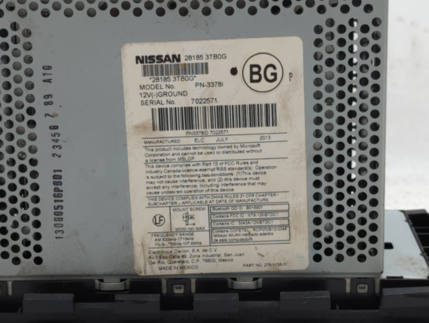 2010-2011 Toyota Camry Am Fm Cd Player Radio Receiver - Oemusedautoparts1.com