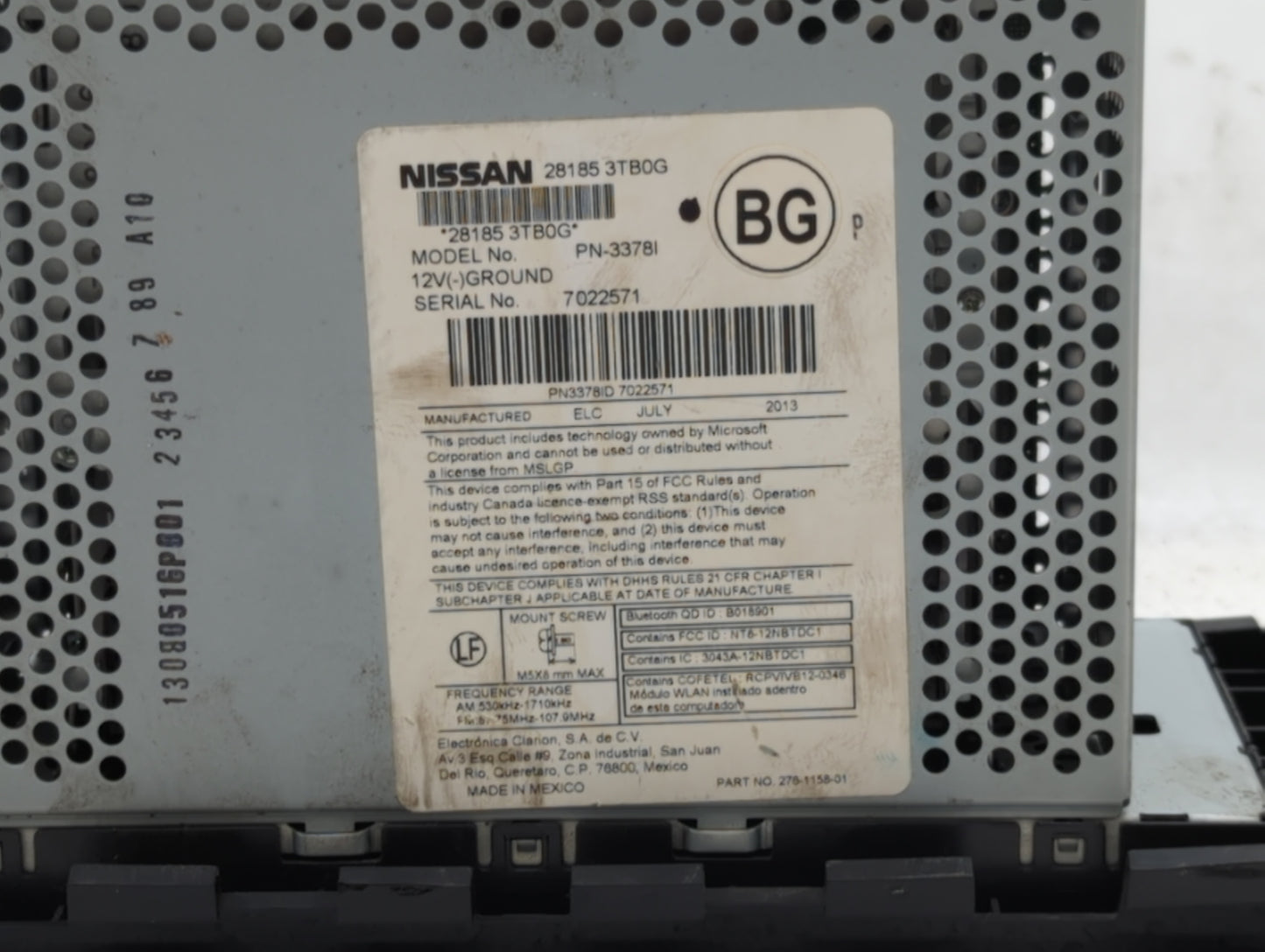 2010-2011 Toyota Camry Am Fm Cd Player Radio Receiver - Oemusedautoparts1.com
