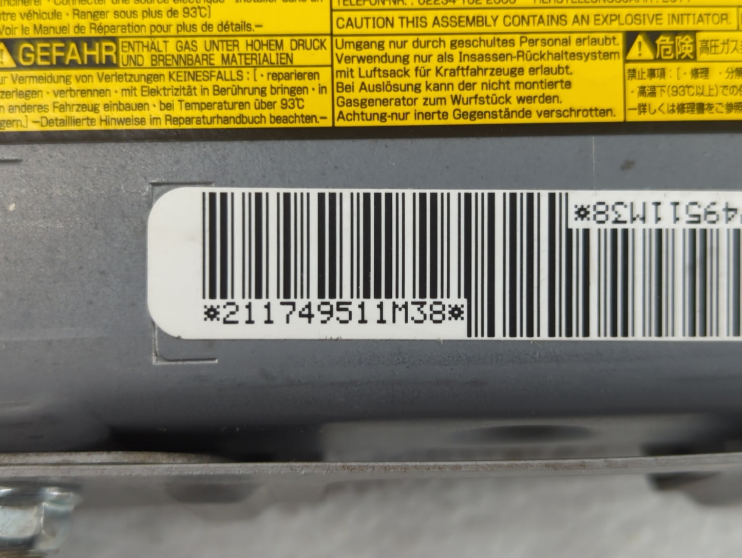 2011 Toyota Camry Air Bag Passenger Right Knee OEM P/N:34112908A Fits OEM Used Auto Parts - Oemusedautoparts1.com