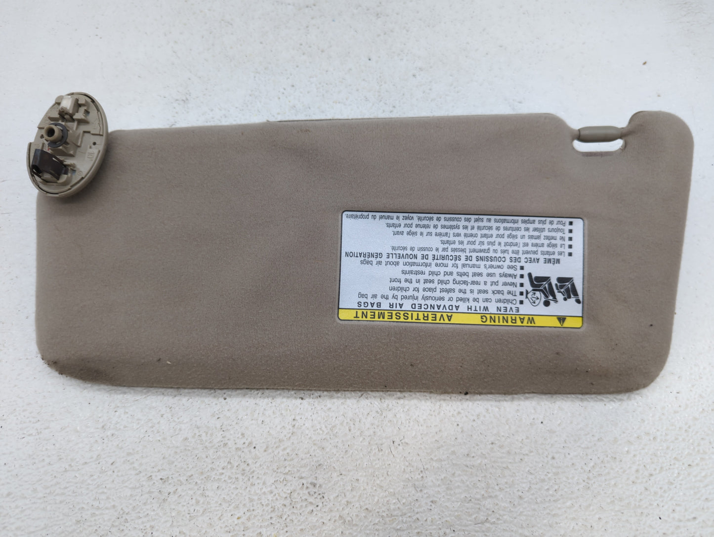 2007-2011 Toyota Camry Sun Visor Shade Replacement Passenger Right Mirror Fits Fits 2007 2008 2009 2010 2011 OEM Used Auto P