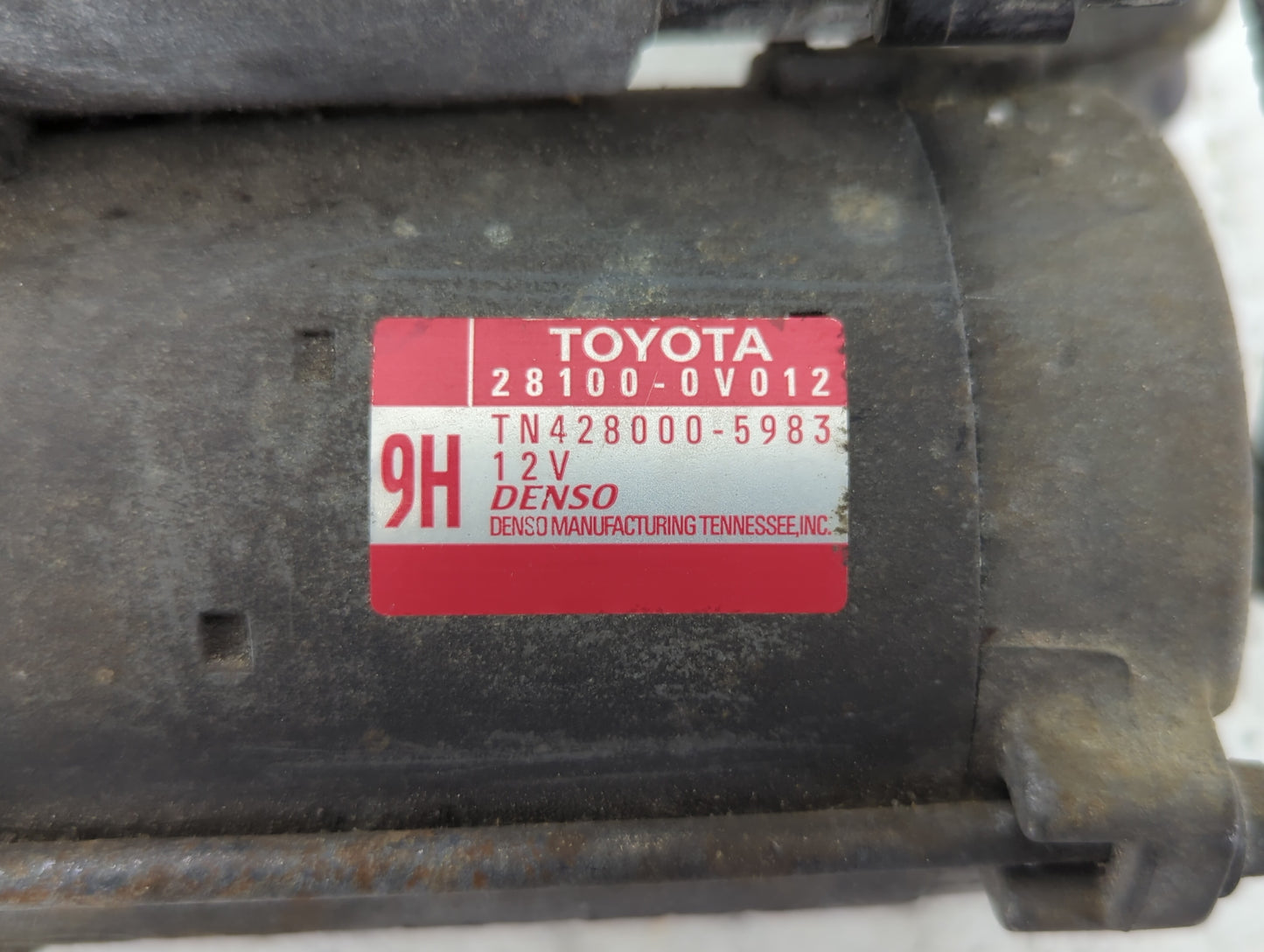 2010-2011 Toyota Camry Car Starter Motor Solenoid OEM P/N:TN428000-5983 28100-0V012 Fits OEM Used Auto Parts - Oemusedautopa