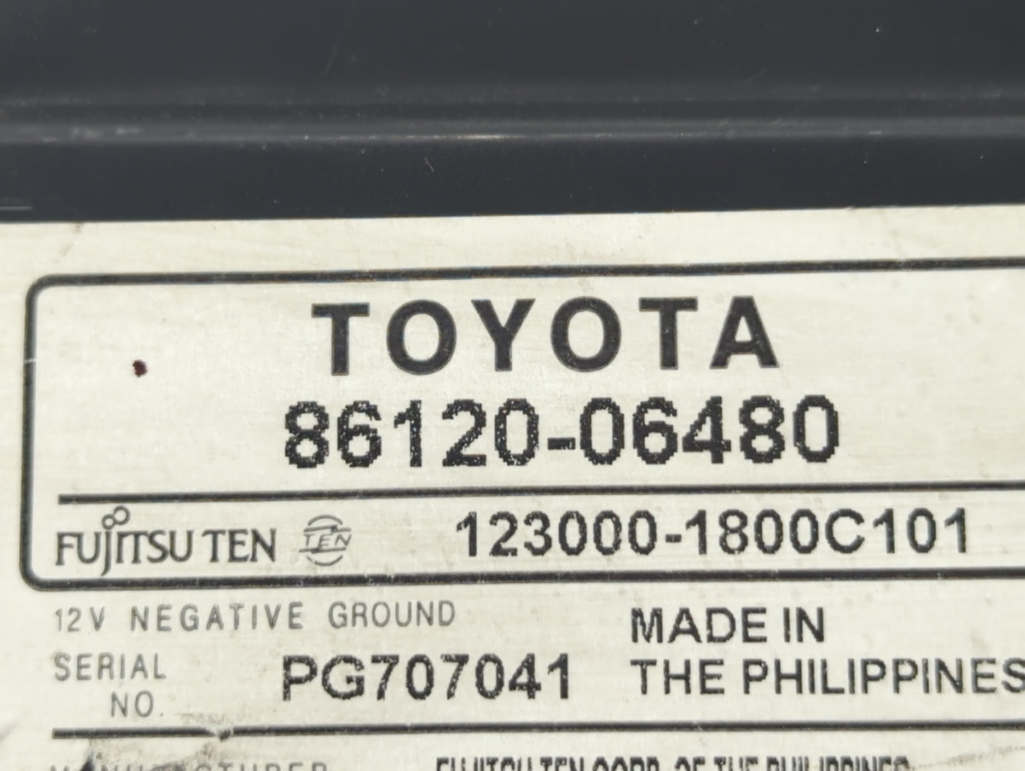 2010-2011 Toyota Camry Am Fm Cd Player Radio Receiver - Oemusedautoparts1.com