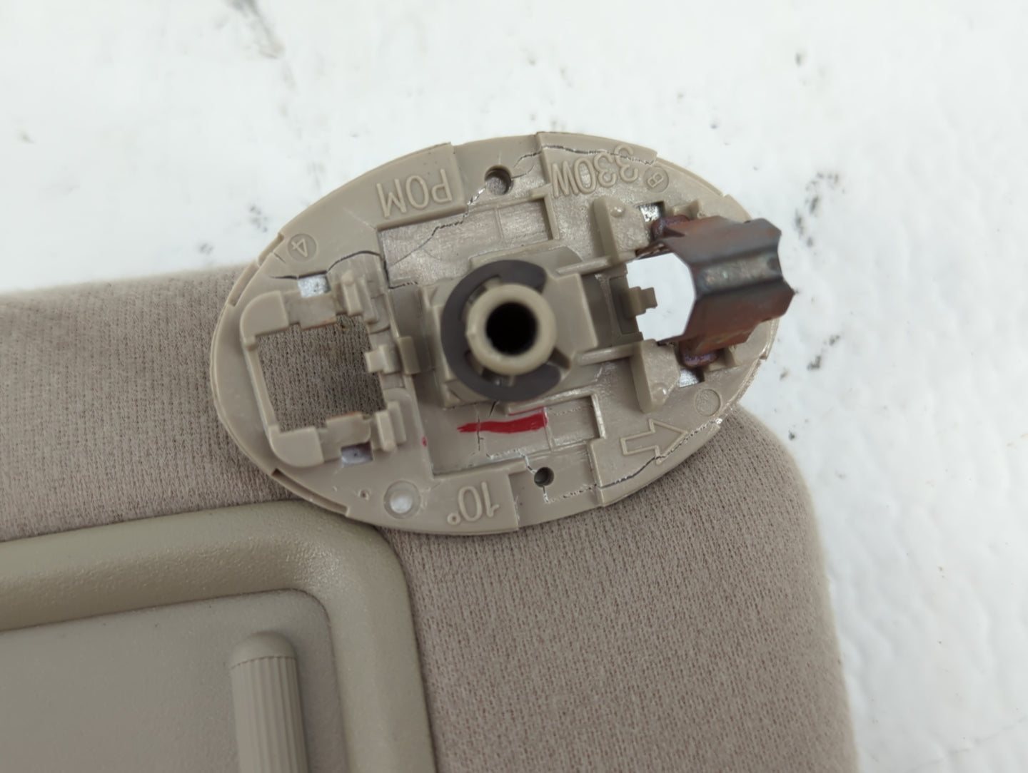 2007-2011 Toyota Camry Sun Visor Shade Replacement Passenger Right Mirror Fits Fits 2007 2008 2009 2010 2011 OEM Used Auto P