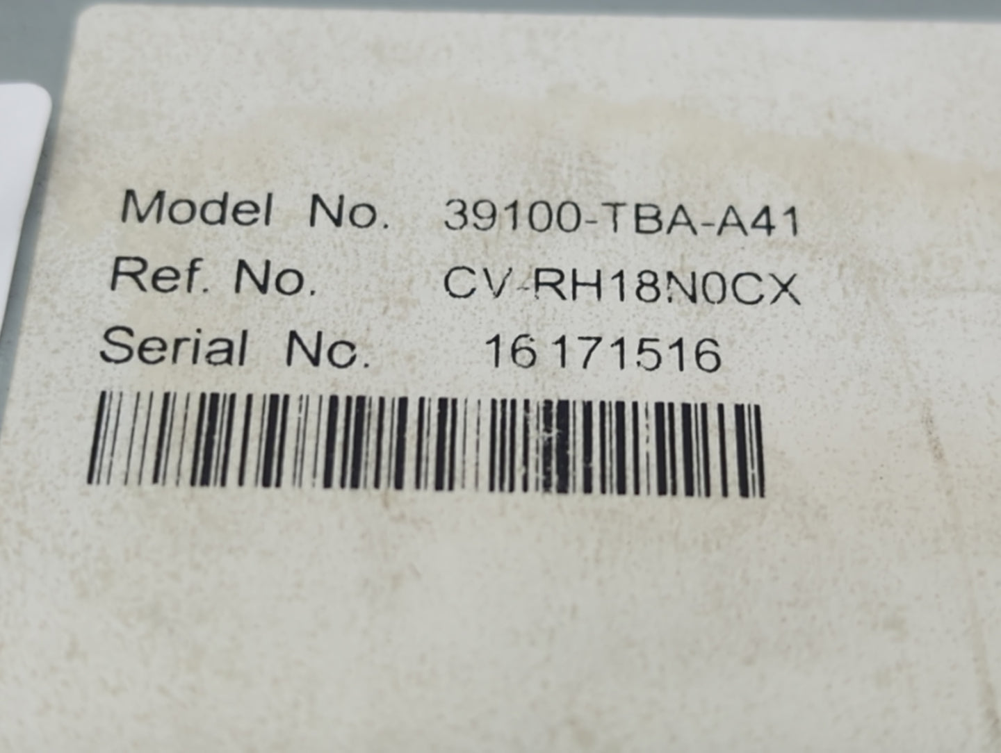 2011 Toyota Camry Radio AM FM Cd Player Receiver Replacement P/N:39100-TBA-A41 86120-06480 Fits OEM Used Auto Parts - Oemuse