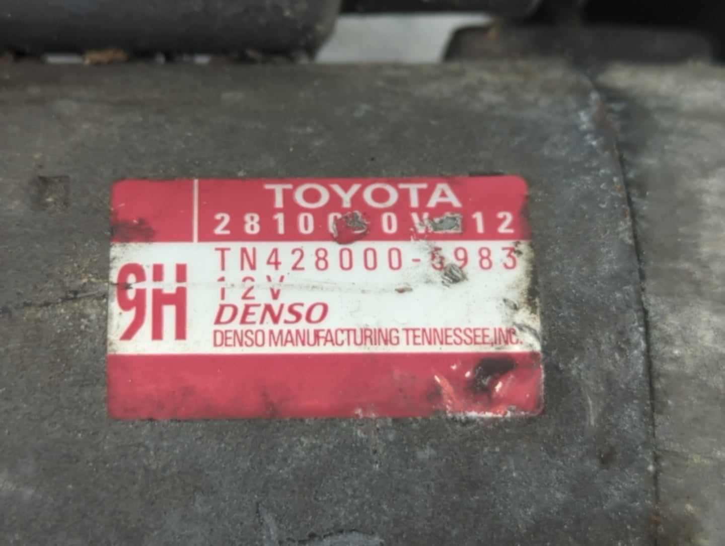 2010-2011 Toyota Camry Car Starter Motor Solenoid OEM P/N:428000-5983 Fits Fits 2009 2010 2011 2012 2016 2018 2019 2020 2021