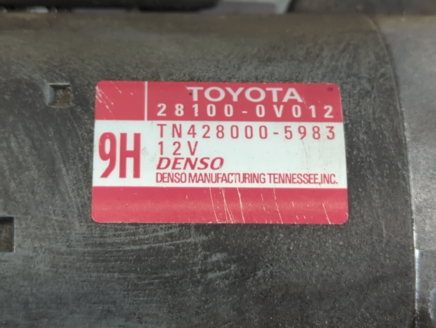 2010-2011 Toyota Camry Car Starter Motor Solenoid OEM P/N:28100-0V012 428000-5983 Fits OEM Used Auto Parts - Oemusedautopart