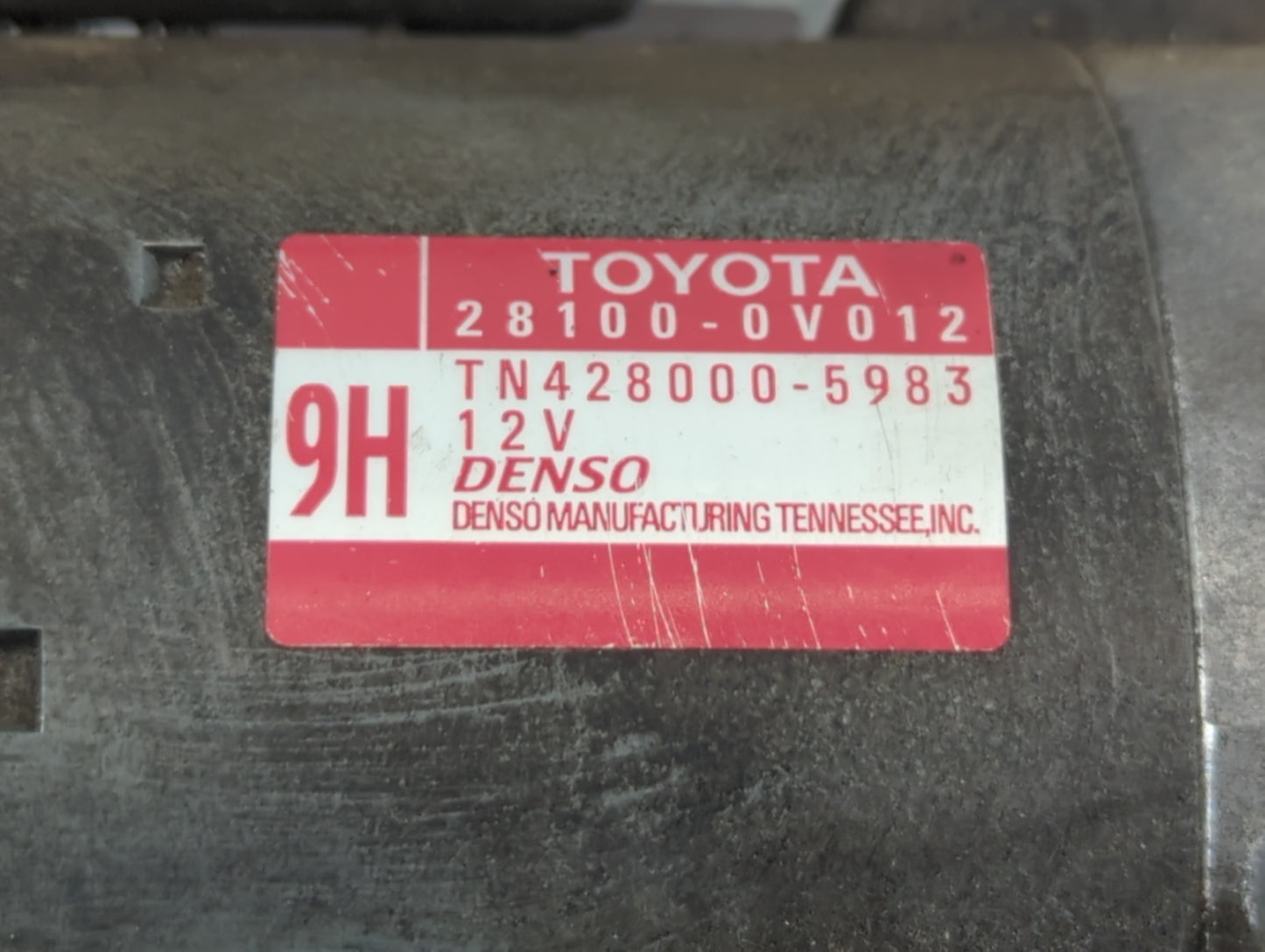 2010-2011 Toyota Camry Car Starter Motor Solenoid OEM P/N:28100-0V012 428000-5983 Fits OEM Used Auto Parts - Oemusedautopart