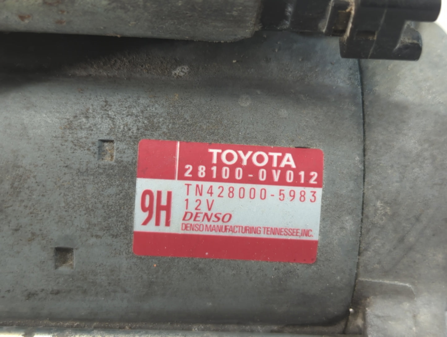 2010-2011 Toyota Camry Car Starter Motor Solenoid OEM P/N:TN428000-5983 28100-0V012 Fits OEM Used Auto Parts - Oemusedautopa