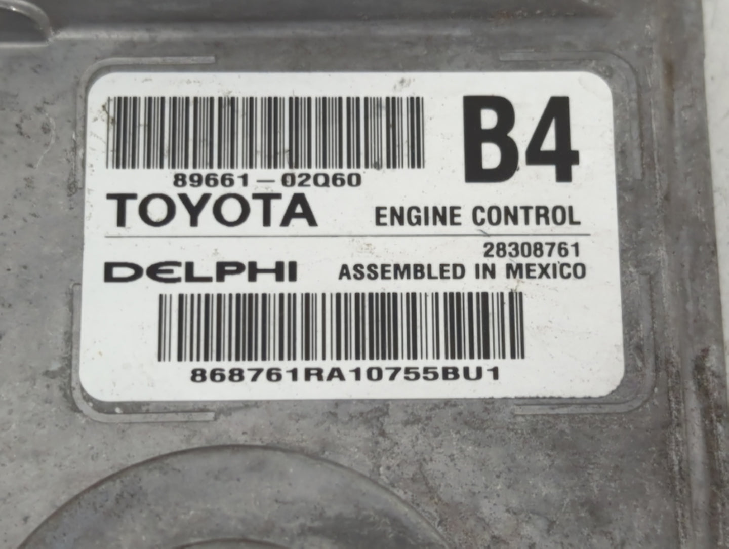 2011 Toyota Corolla PCM Engine Control Computer ECU ECM PCU OEM P/N:89661-02Q60 Fits OEM Used Auto Parts - Oemusedautoparts1