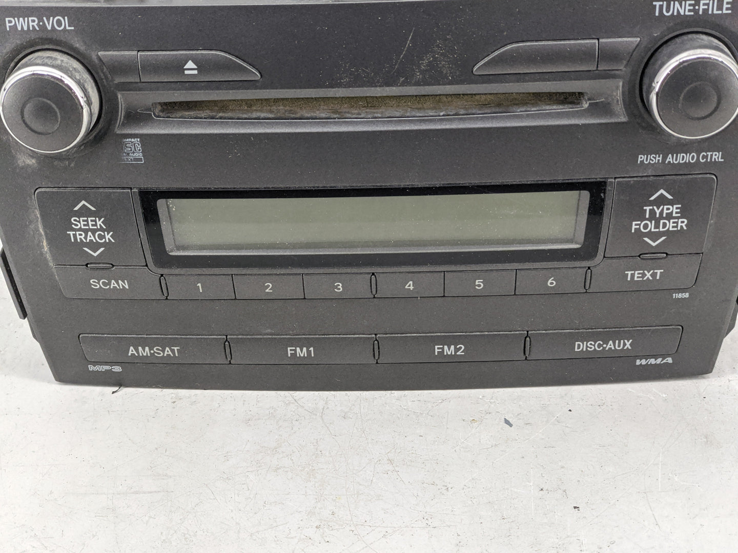 2011 Toyota Corolla Radio AM FM Cd Player Receiver Replacement P/N:86120-02E60 Fits OEM Used Auto Parts - Oemusedautoparts1.