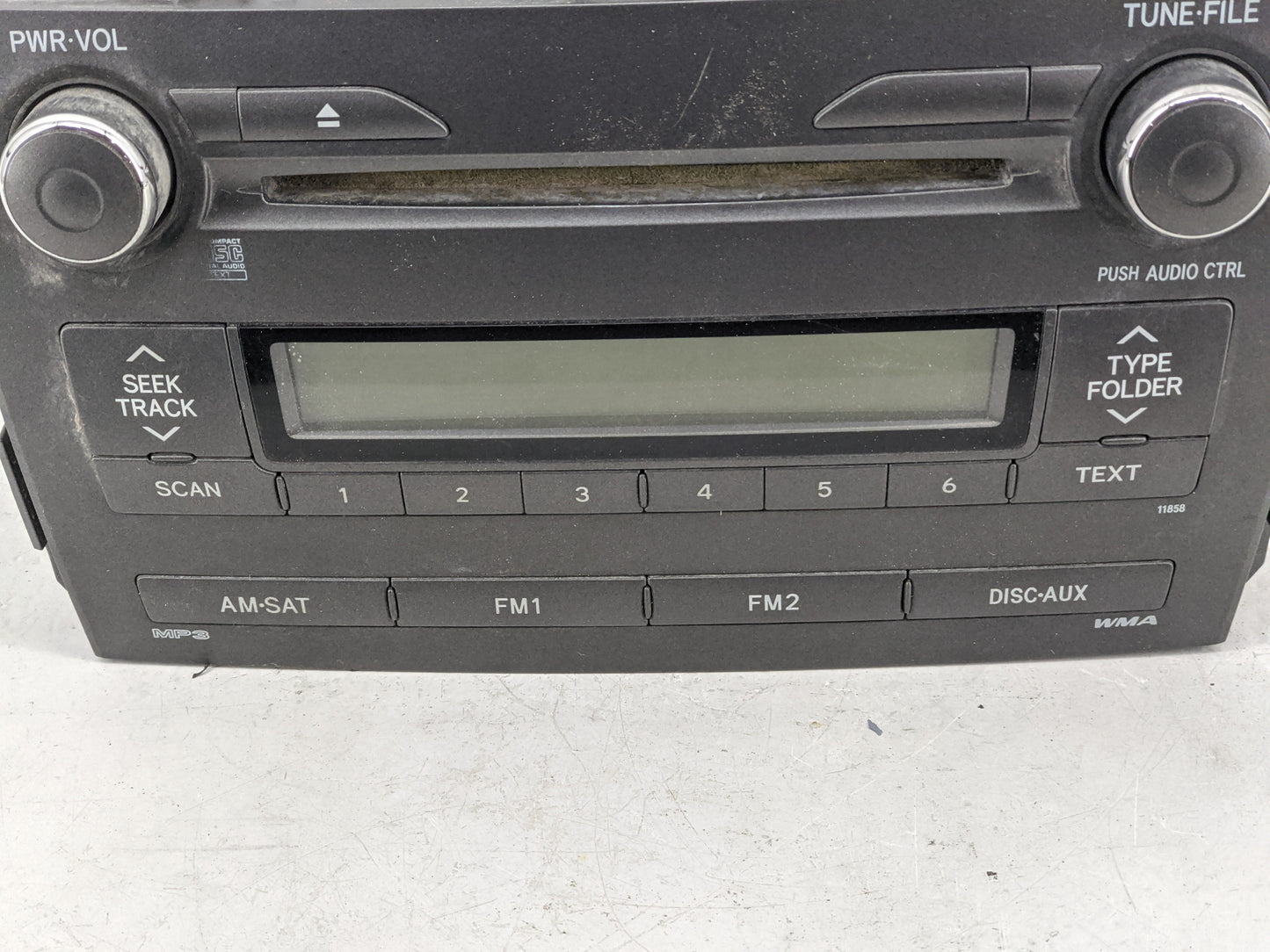 2011 Toyota Corolla Radio AM FM Cd Player Receiver Replacement P/N:86120-02E60 Fits OEM Used Auto Parts - Oemusedautoparts1.