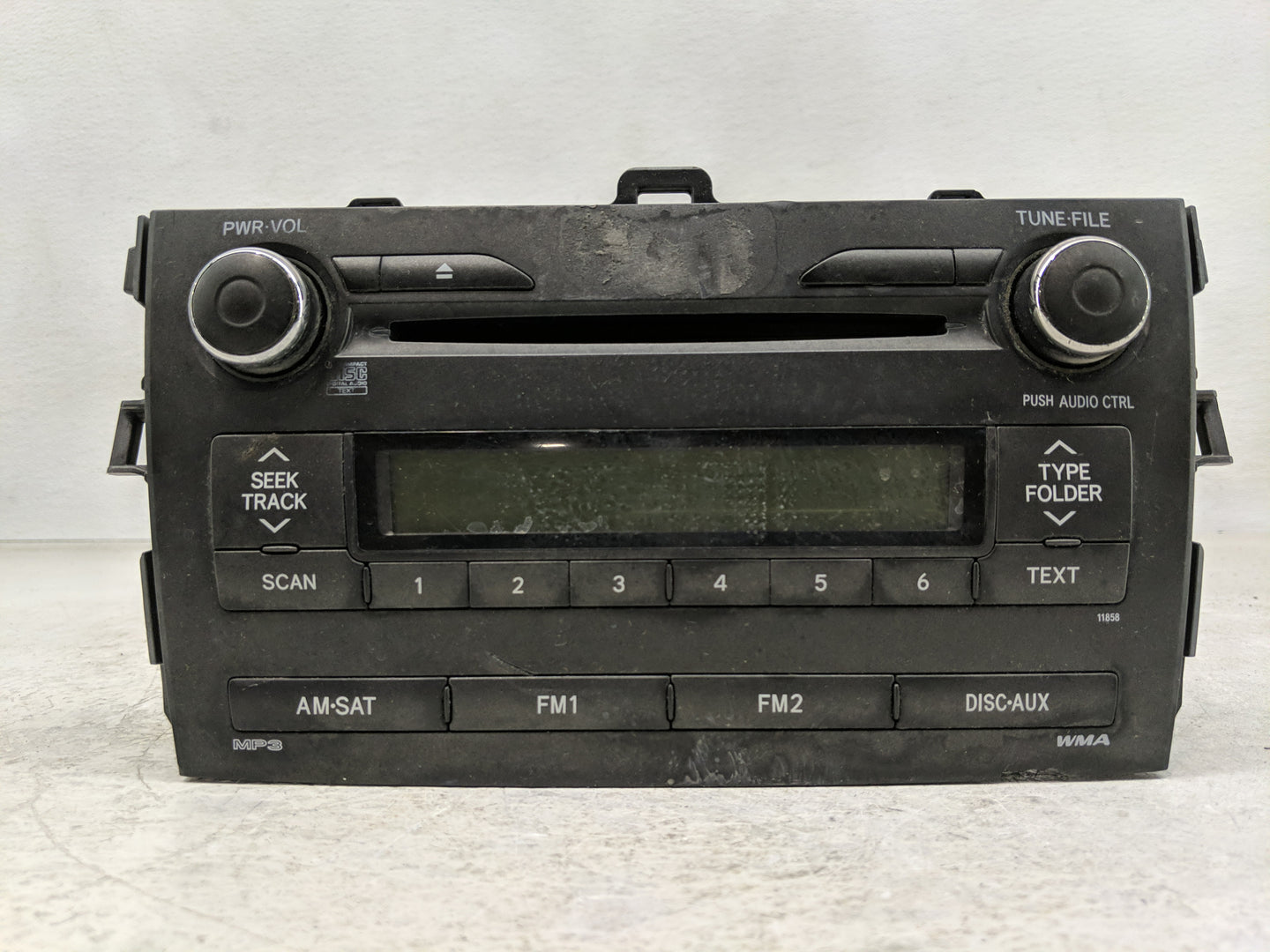 2011-2012 Toyota Corolla Radio AM FM Cd Player Receiver Replacement P/N:86120-02E60 Fits Fits 2011 2012 OEM Used Auto Parts 