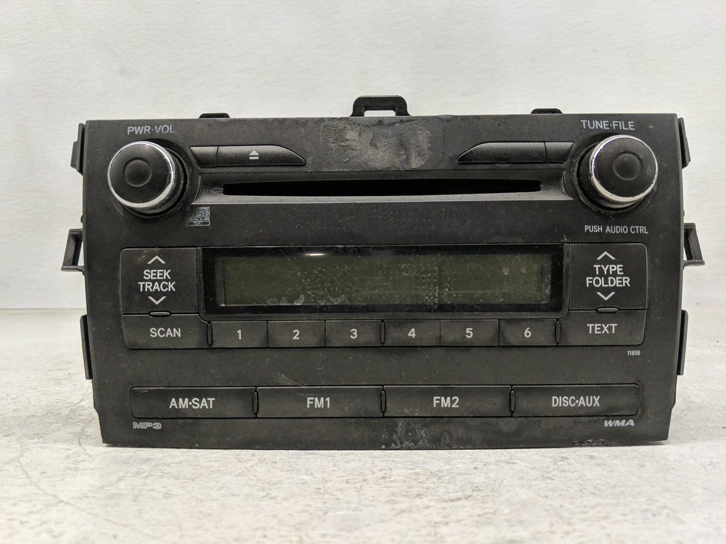 2011-2012 Toyota Corolla Radio AM FM Cd Player Receiver Replacement P/N:86120-02E60 Fits Fits 2011 2012 OEM Used Auto Parts 