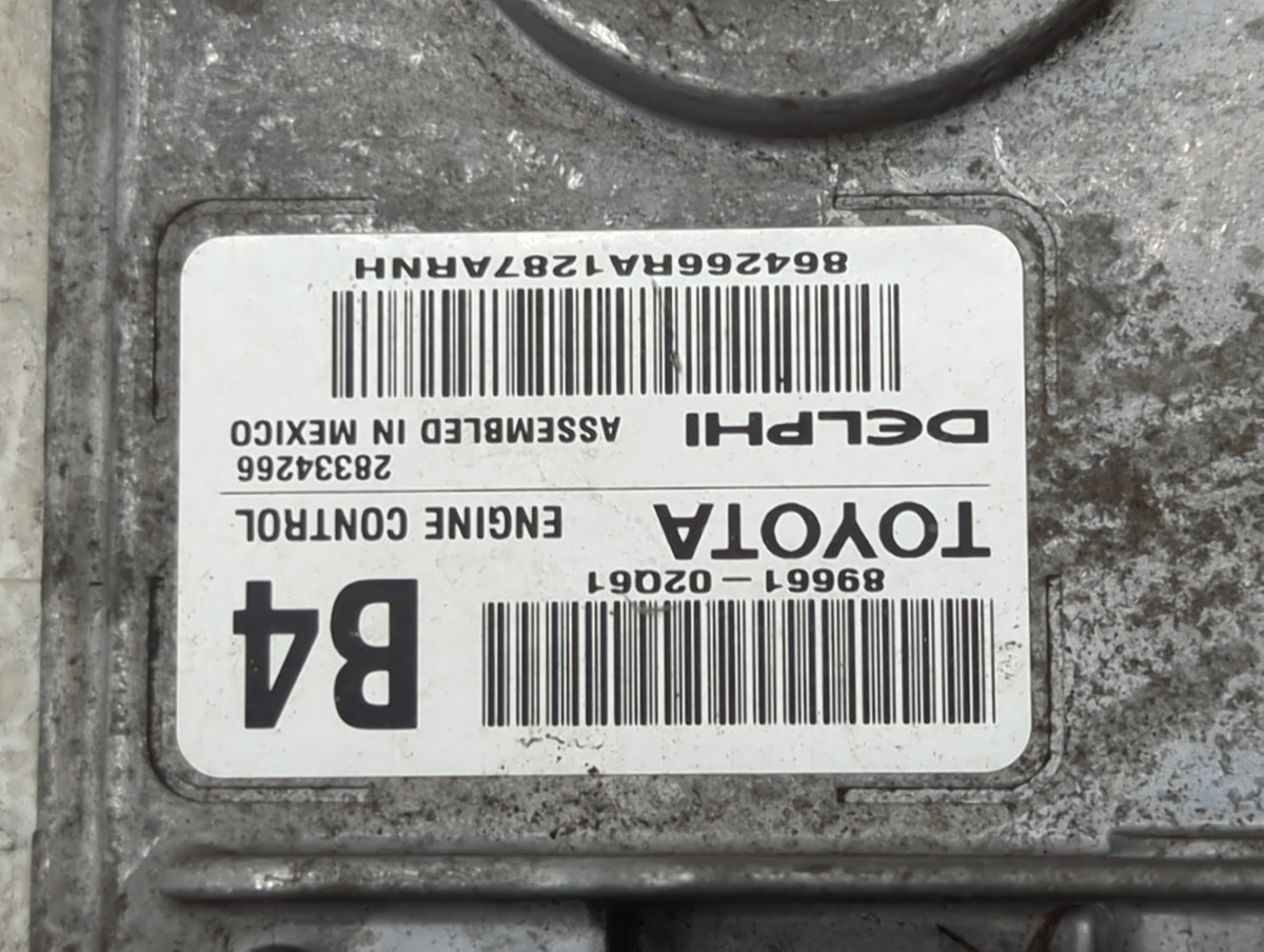 2011 Toyota Corolla PCM Engine Control Computer ECU ECM PCU OEM P/N:89661-02q61 28334266 OEM Used Auto Parts - Oemusedautopa