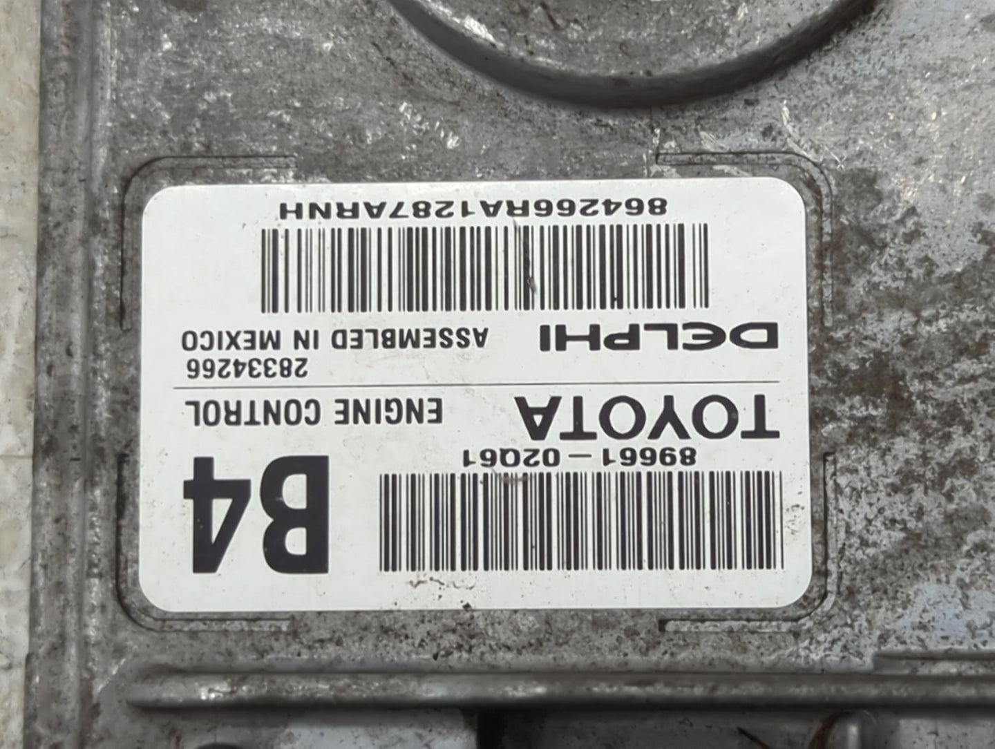 2011 Toyota Corolla PCM Engine Control Computer ECU ECM PCU OEM P/N:89661-02q61 28334266 Fits OEM Used Auto Parts - Oemuseda