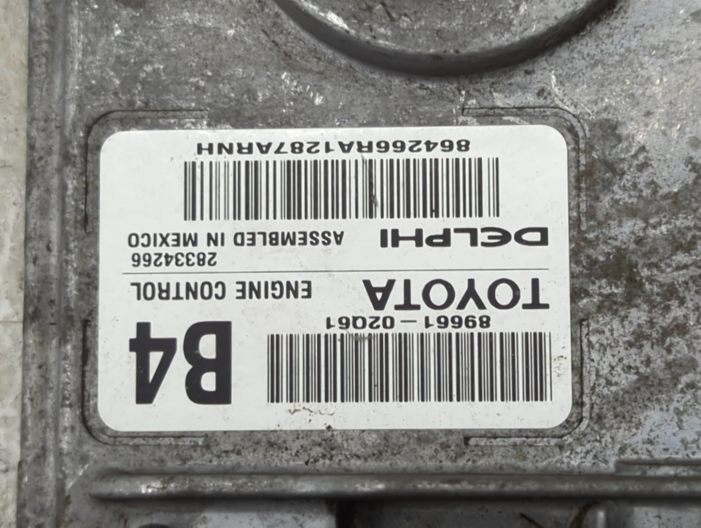 2011 Toyota Corolla PCM Engine Control Computer ECU ECM PCU OEM P/N:89661-02q61 28334266 Fits OEM Used Auto Parts - Oemuseda