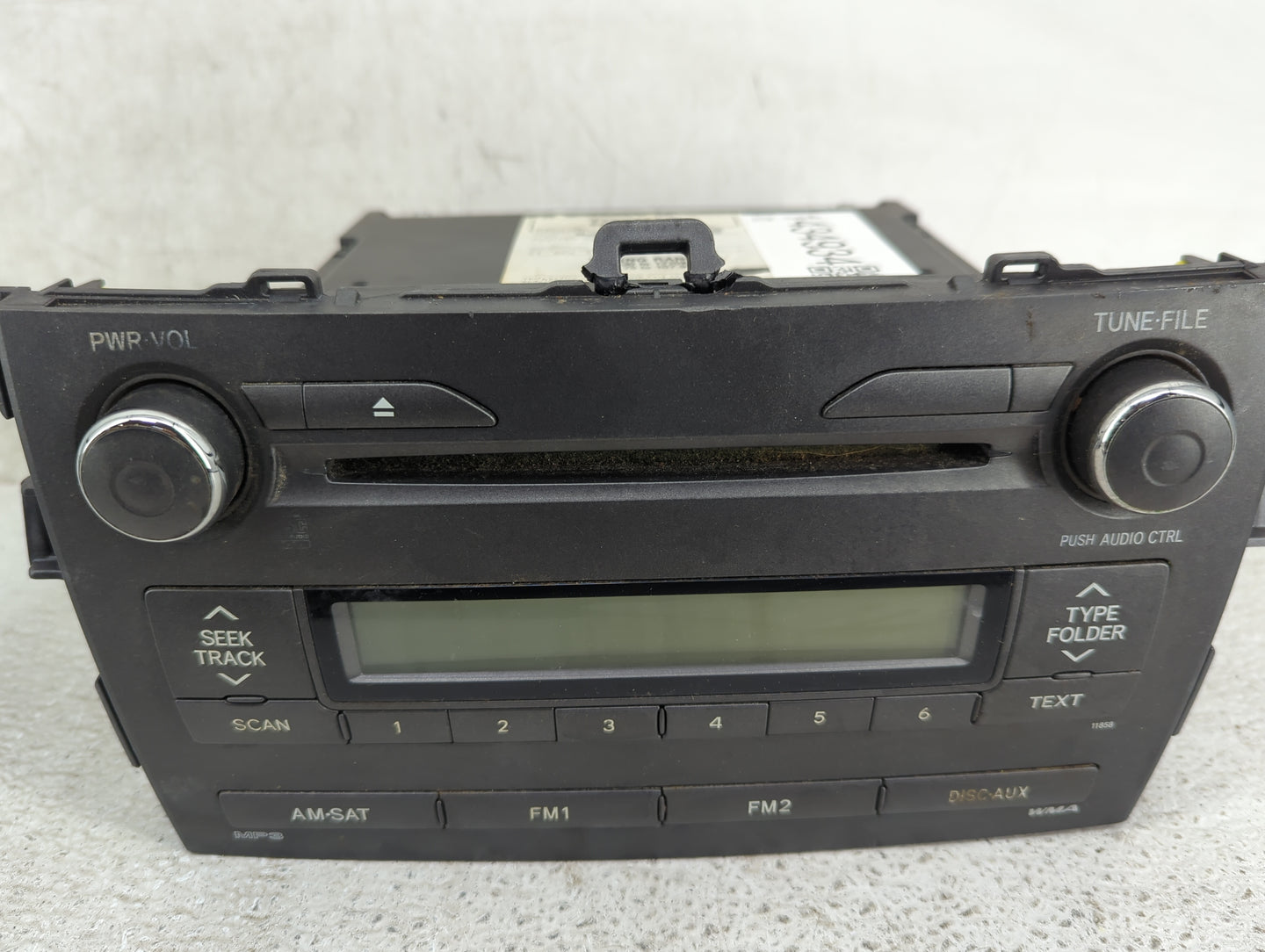 2011-2012 Toyota Corolla Radio AM FM Cd Player Receiver Replacement P/N:86120-02E60 MHA06016 Fits Fits 2011 2012 OEM Used Au
